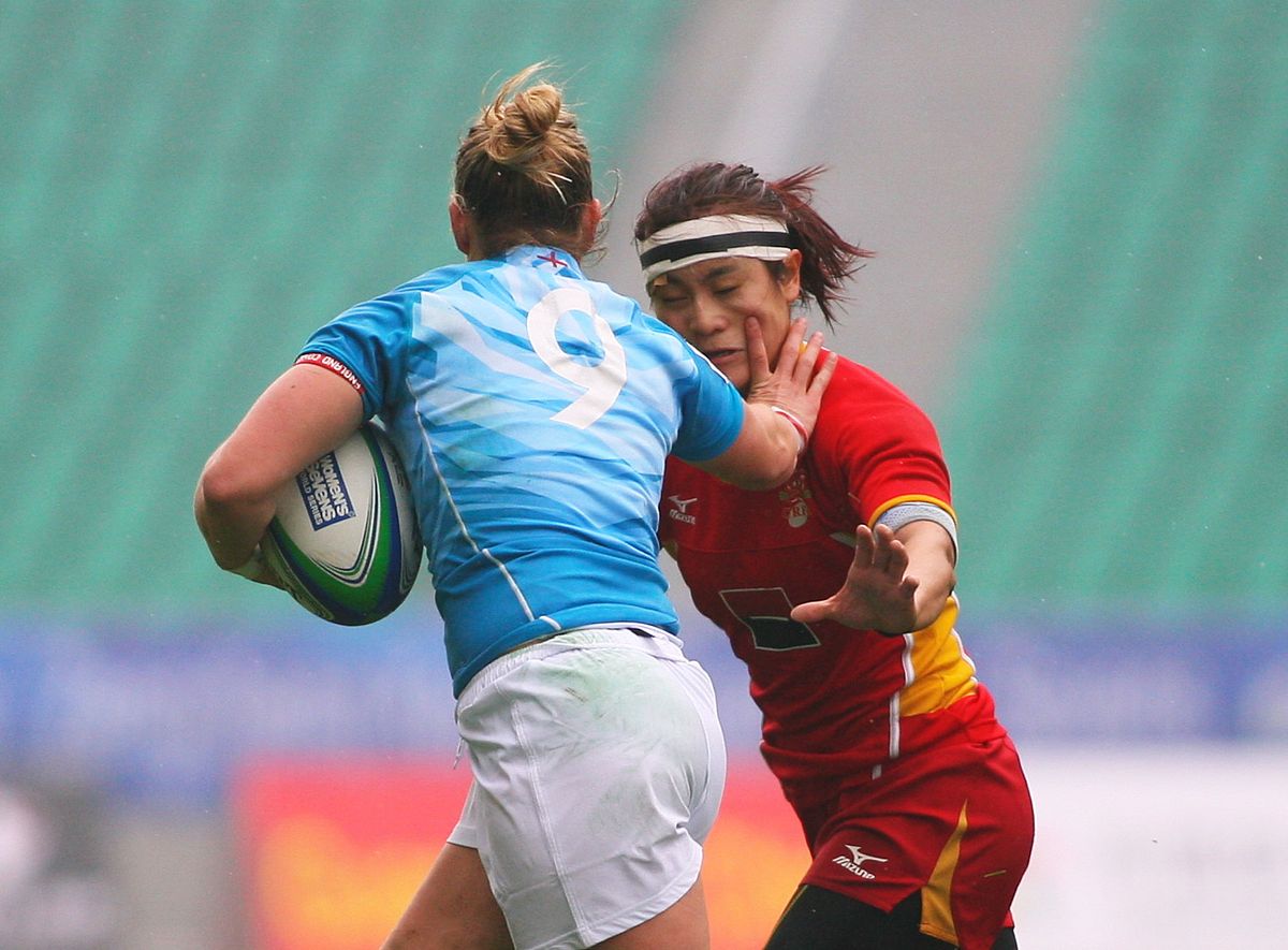 2013年3月30日,广州,2013世界女子七人制橄榄球赛,中国5-24英格兰.***