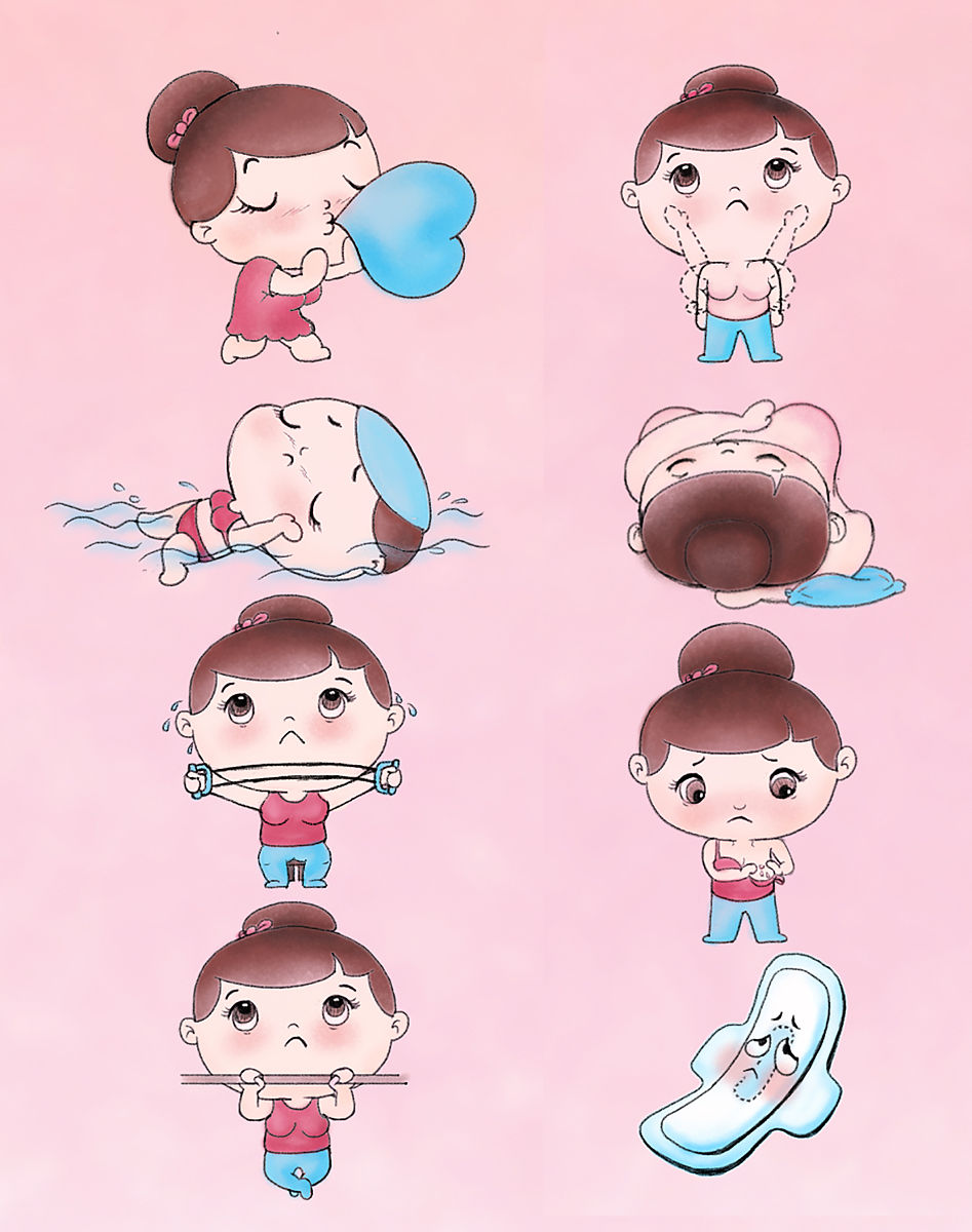 关爱乳房,女生锻炼,避免乳腺癌.