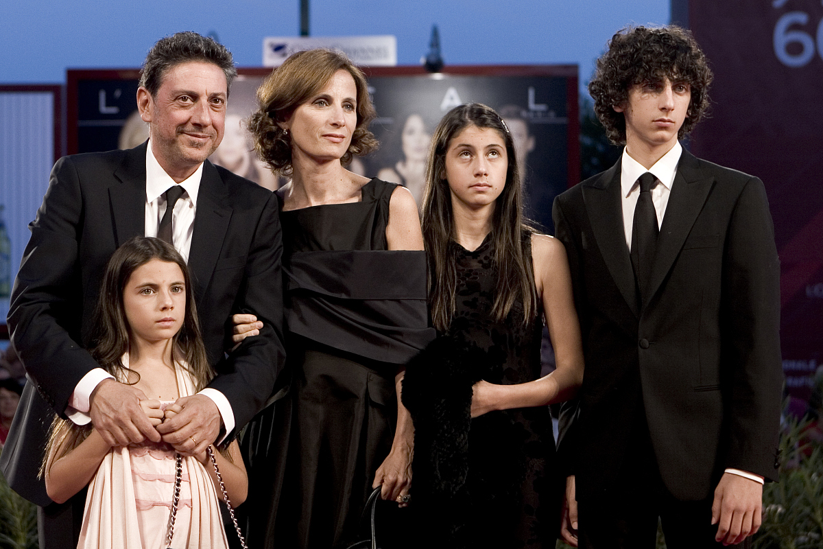 sergio castellitto, his wife margaret mazzantini, and their chil