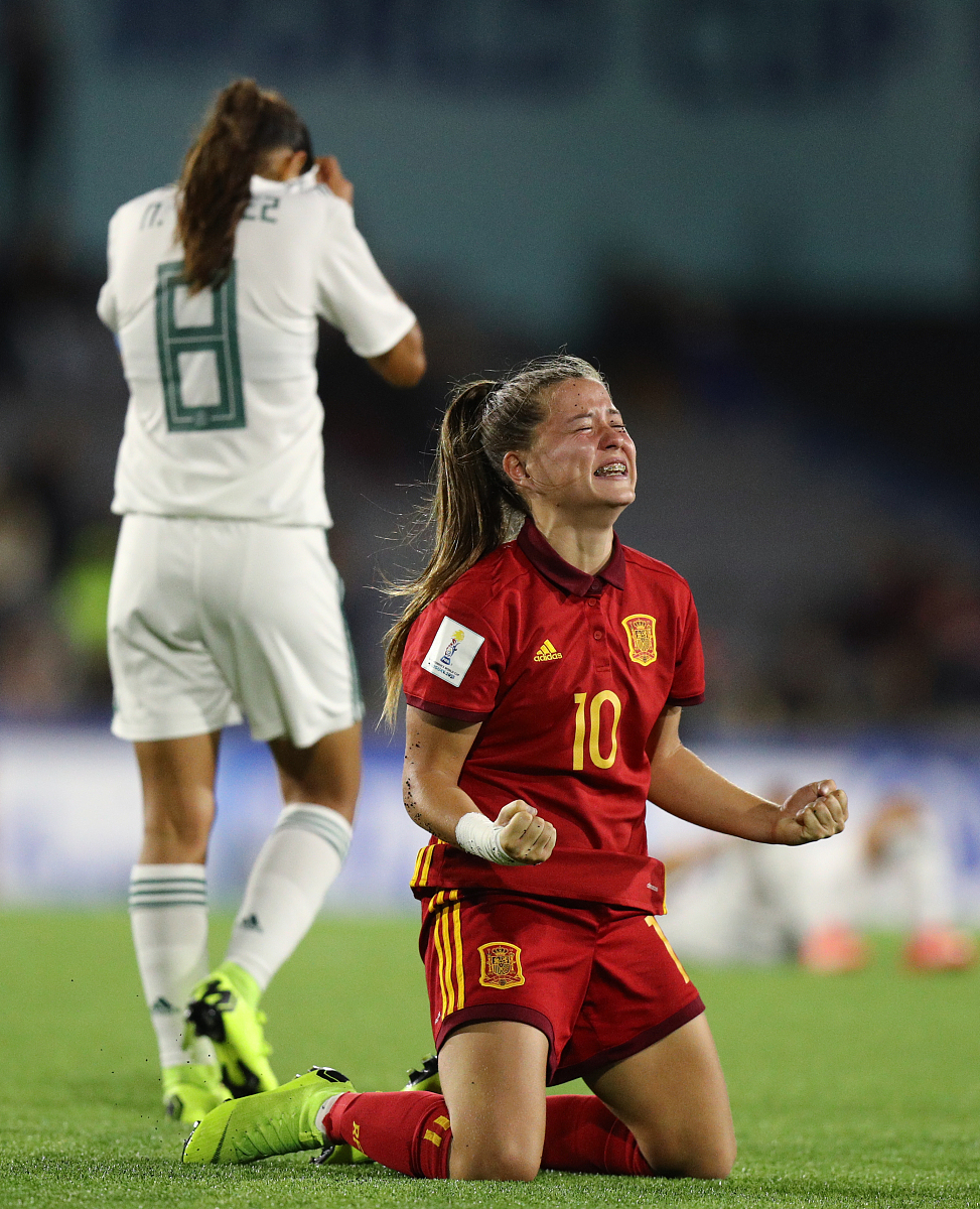 2018年12月1日,乌拉圭,2018 u17女足世界杯决赛,西班牙2-1墨西哥.***_