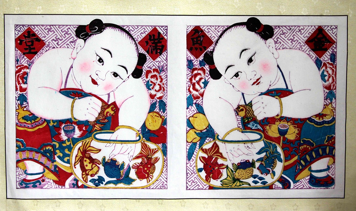 2009年10月,山东潍坊,拥有六百年的历史的杨家埠年画.***_***杨家埠年