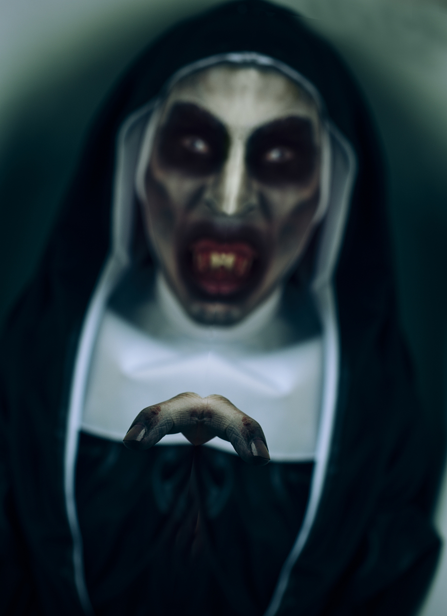 frightening evil nun