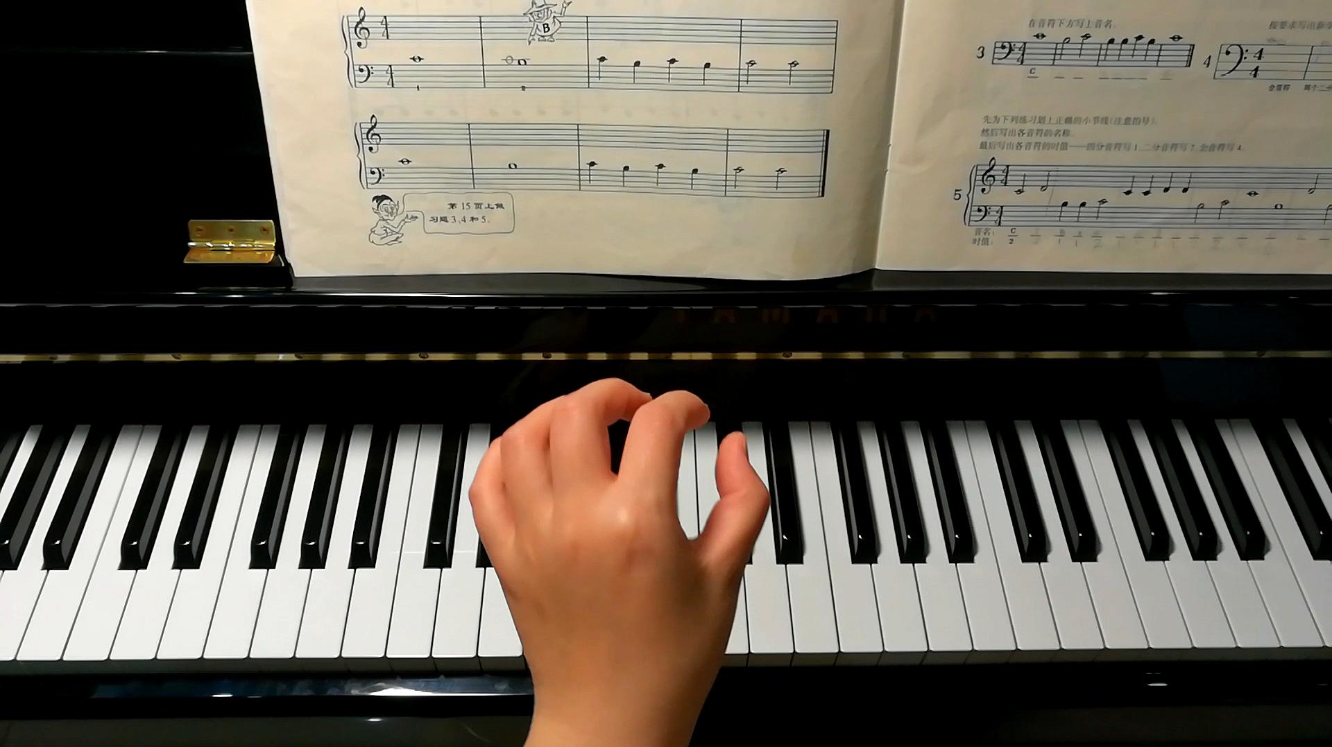 [图]陈老师钢琴课堂第9课:学习B音,识谱并弹奏《海军工兵》