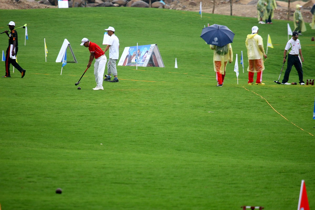2014年9月7日,海南三亚,2014三亚国际木球公开赛开幕.***_***     第