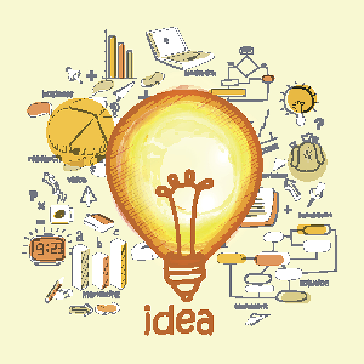 creative illustration for idea concept.