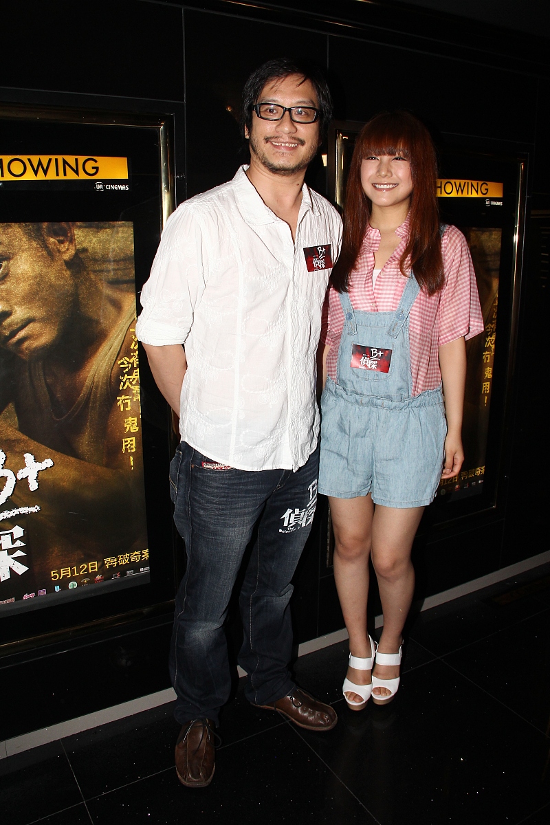 2011年5月12日,香港,为<strong>电影</strong>《b+侦探》谢票活动.