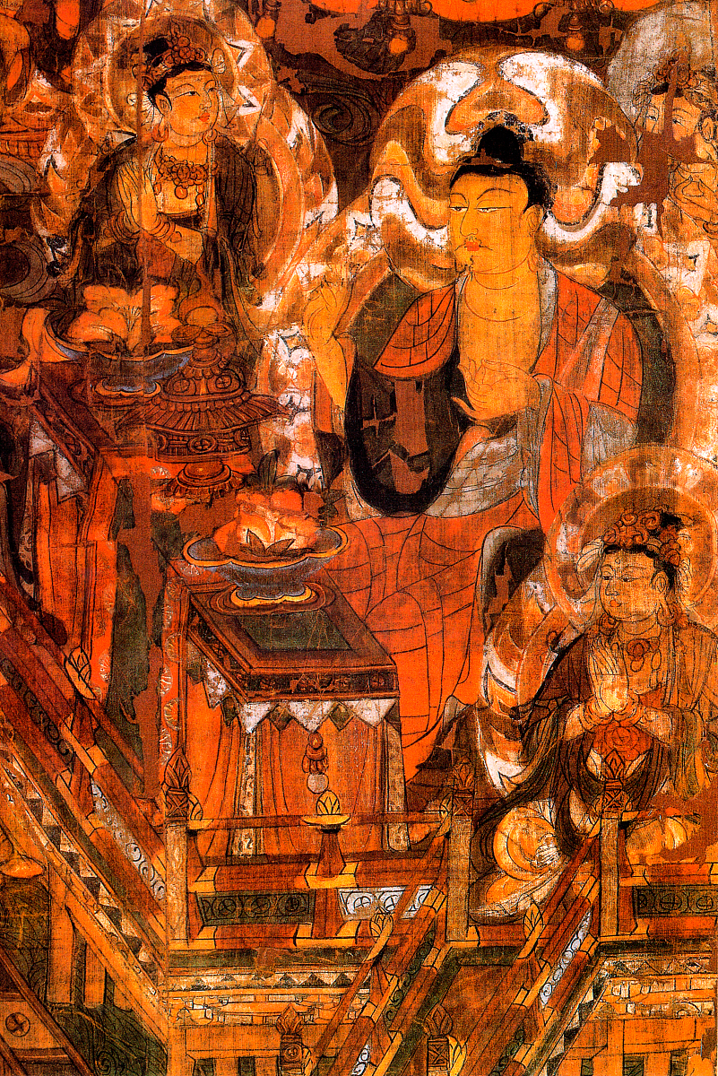 ***_***敦煌藏经洞流失海外的绘画珍品(经变):弥勒下生经变相图局部,