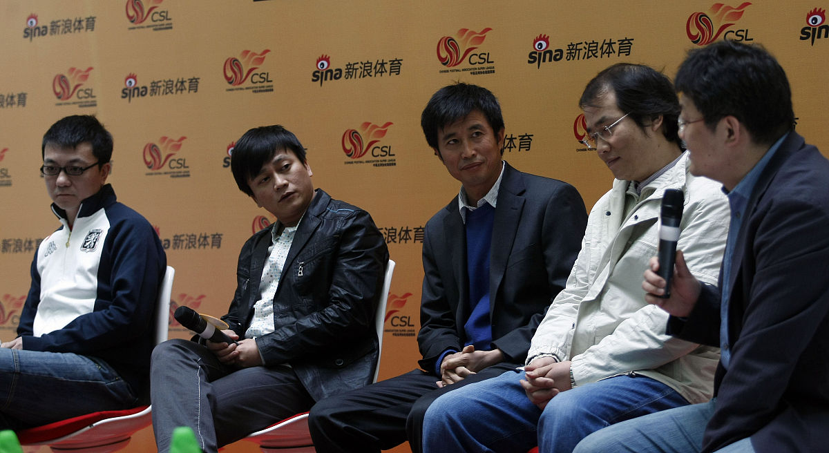 2009年4月1日,北京,中超联赛官网落户新浪.董路,李承鹏,瞿优远,马德兴