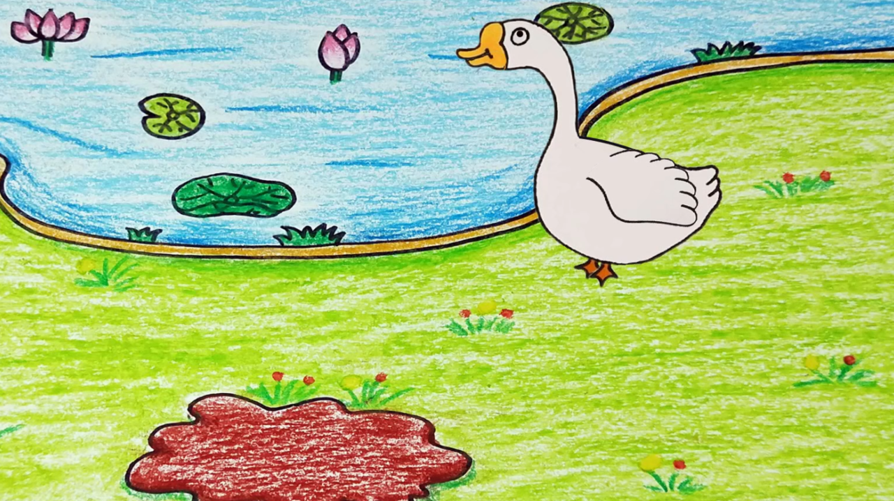 简笔画教程丨教宝宝用小手画出鹅,培养孩子的想象力!