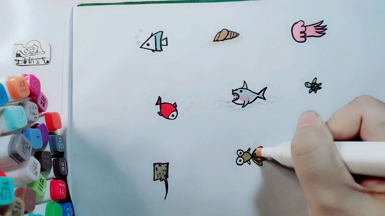 来一啵 用数字1-9画有趣的小动物简笔画 学会了吗?
