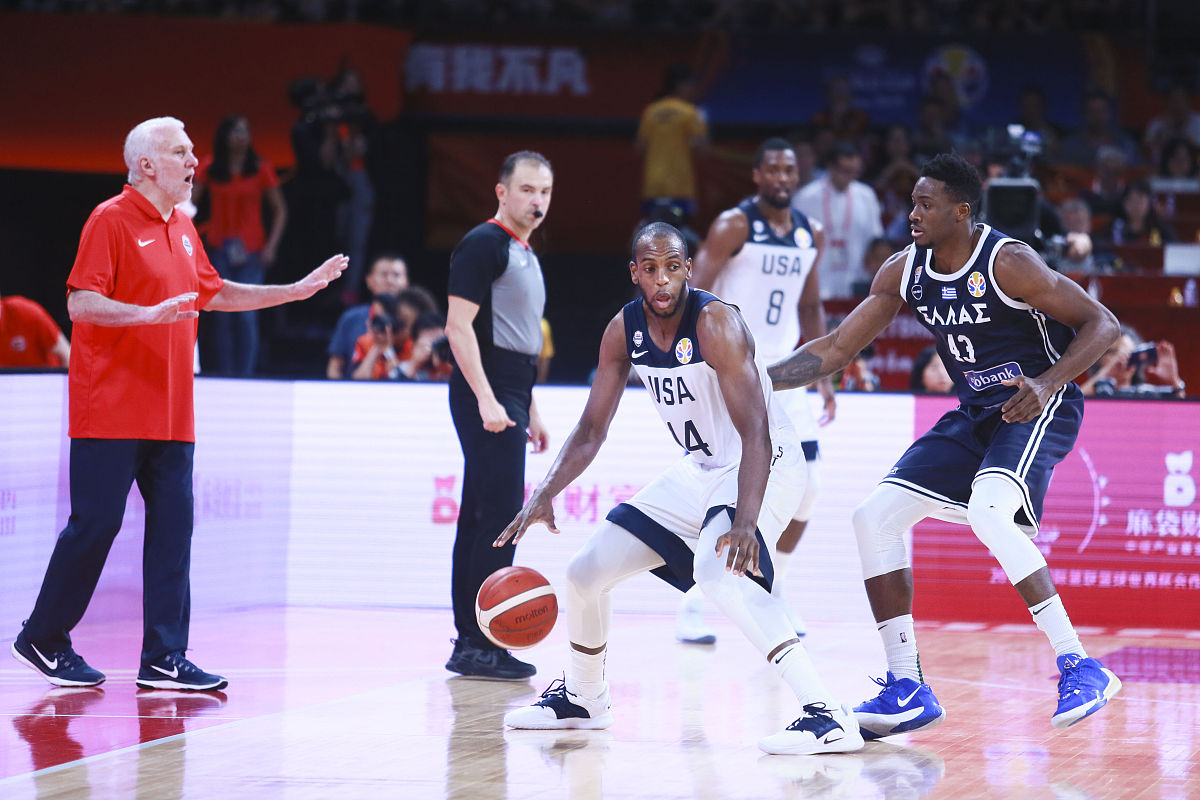 2019年9月6日,深圳,2019男篮世界杯小组赛次轮k组,美国vs希腊.美14号