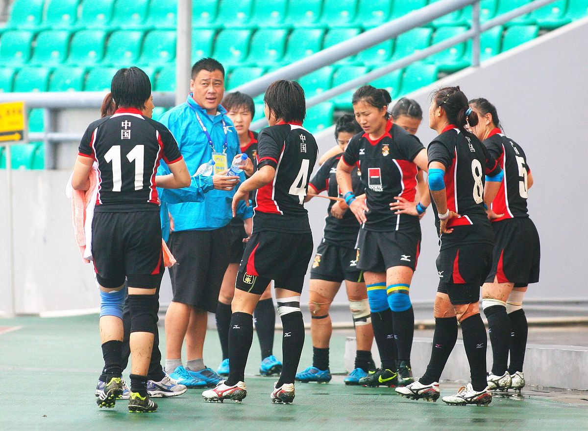 2013年3月31日,广州,2013世界女子七人制橄榄球碗级决赛,中国10-14日