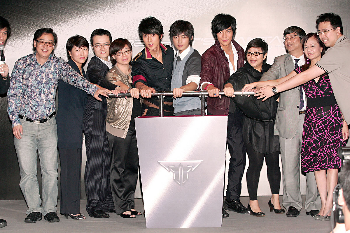 2008年8月8日,香港,飞轮海为世界巡演首站宣传.+++_+++飞轮海,