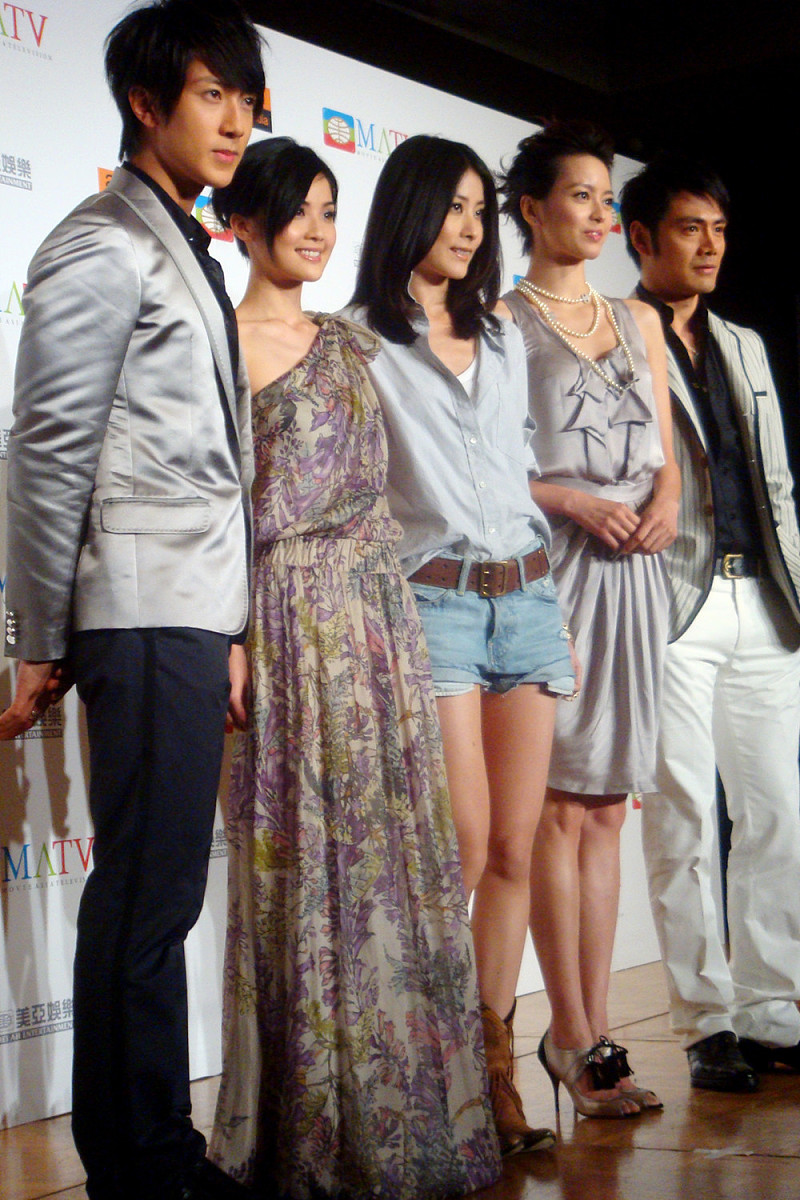 2008年7月28日,东京,美亚娱乐在日本东京举行记者会.吴尊  蔡卓妍 陈