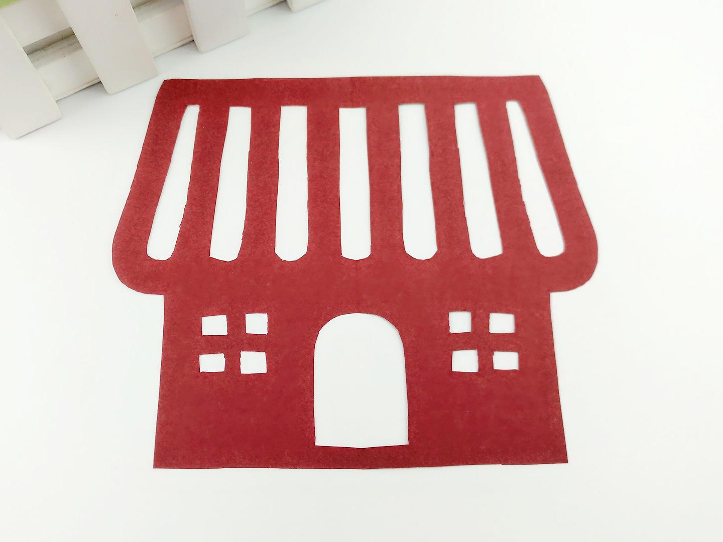 教你剪纸蛋糕房