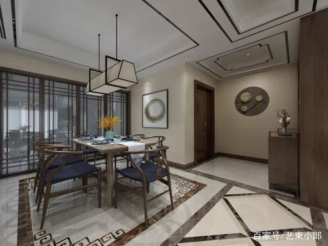 艺束墙锦:新中式风格装修效果图