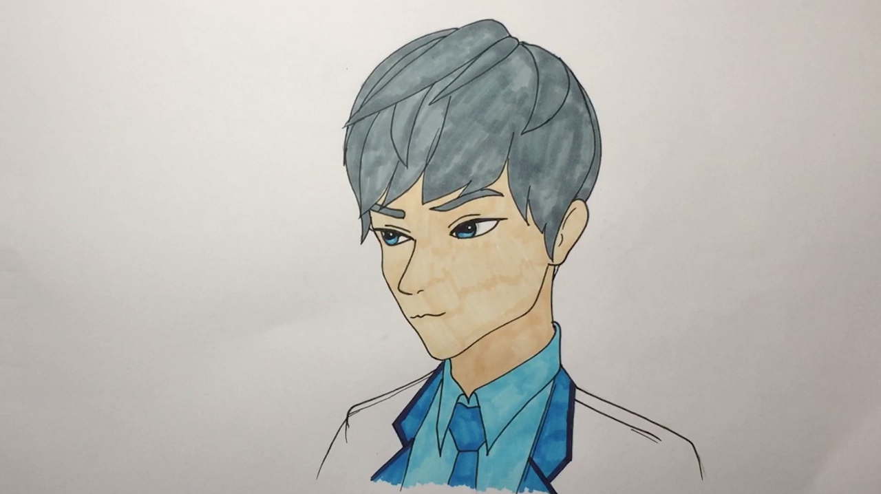 男生头像画法,视频教程