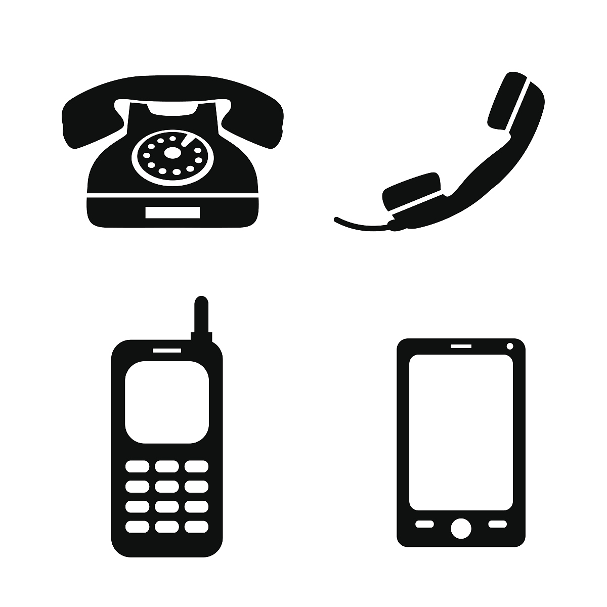 collection of phone icons