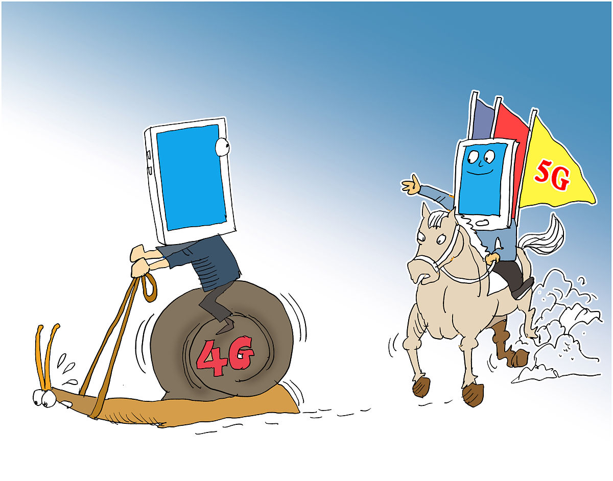 漫画:三大运营商否认4g网络降速用户已可以收到5g信号