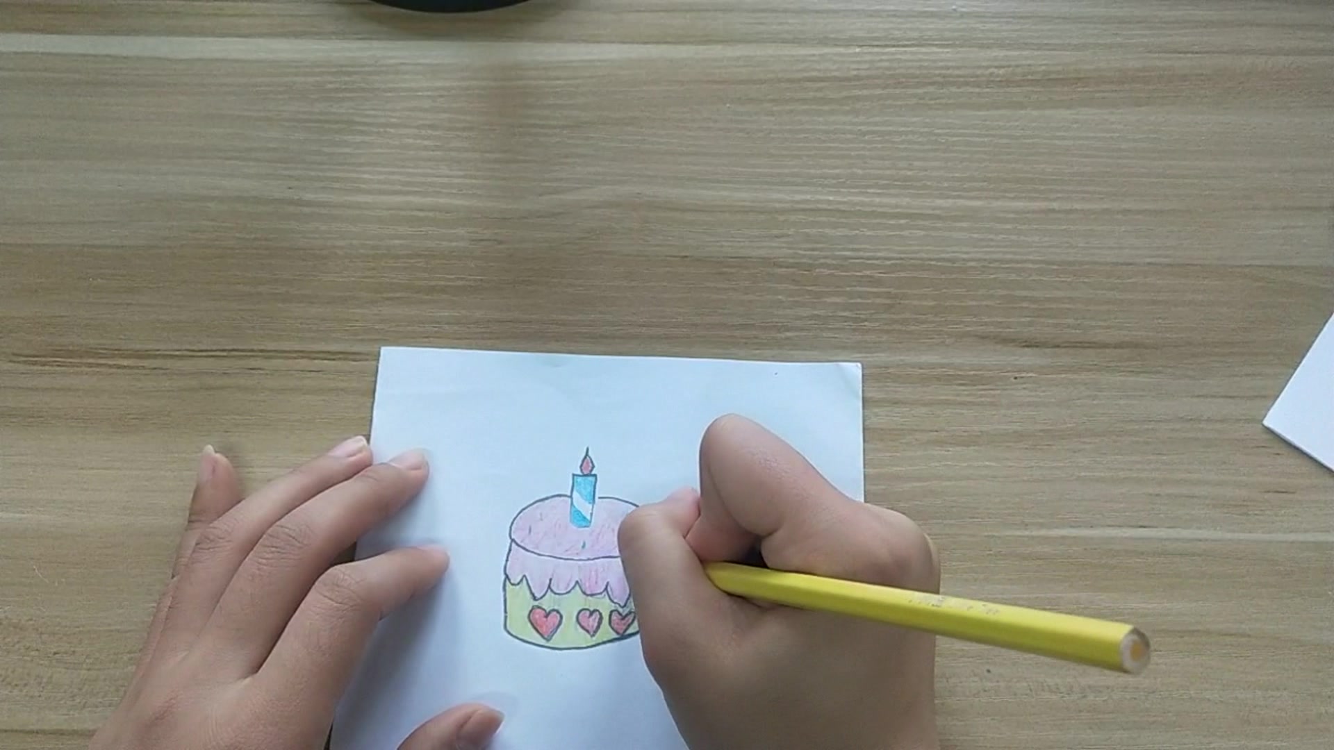 儿童简笔画:过生日了,快来给自己画一个生日蛋糕吧