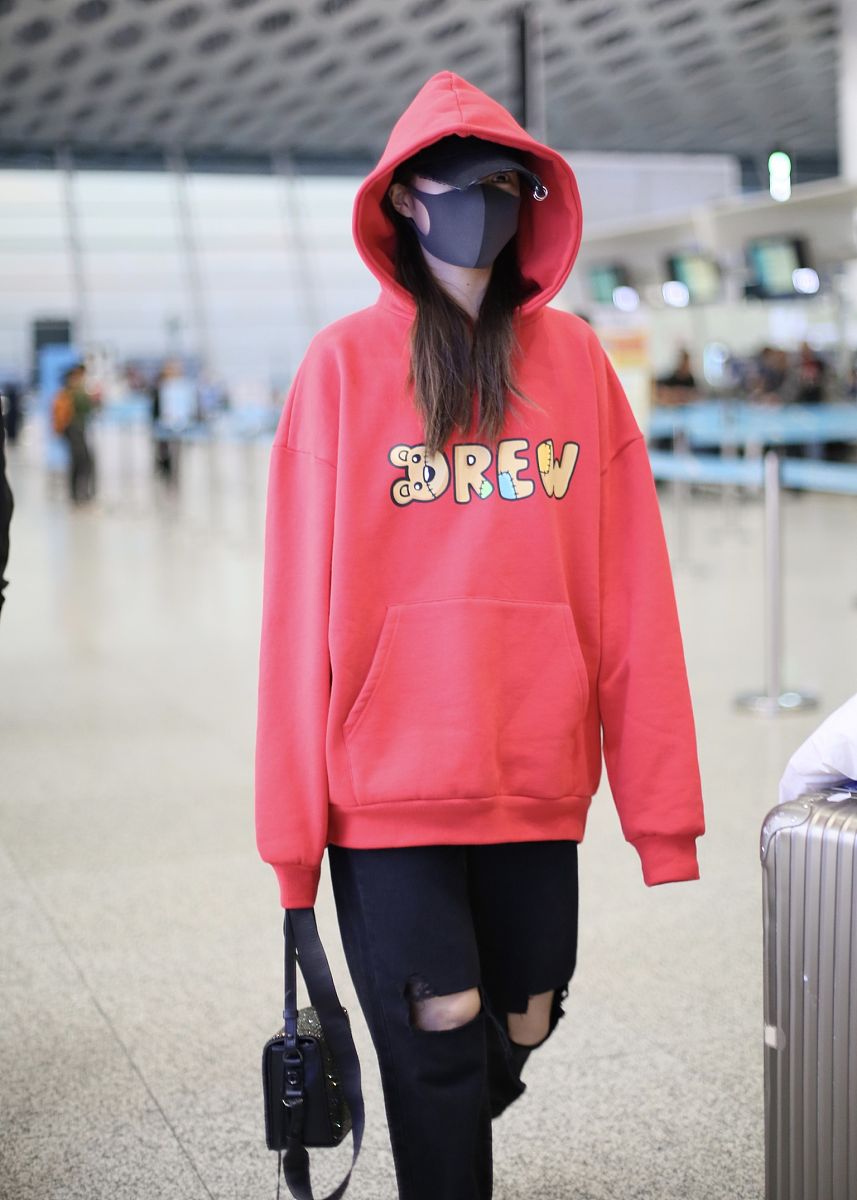 时尚大码女士爱心印花卫衣 - 米色舒适百搭