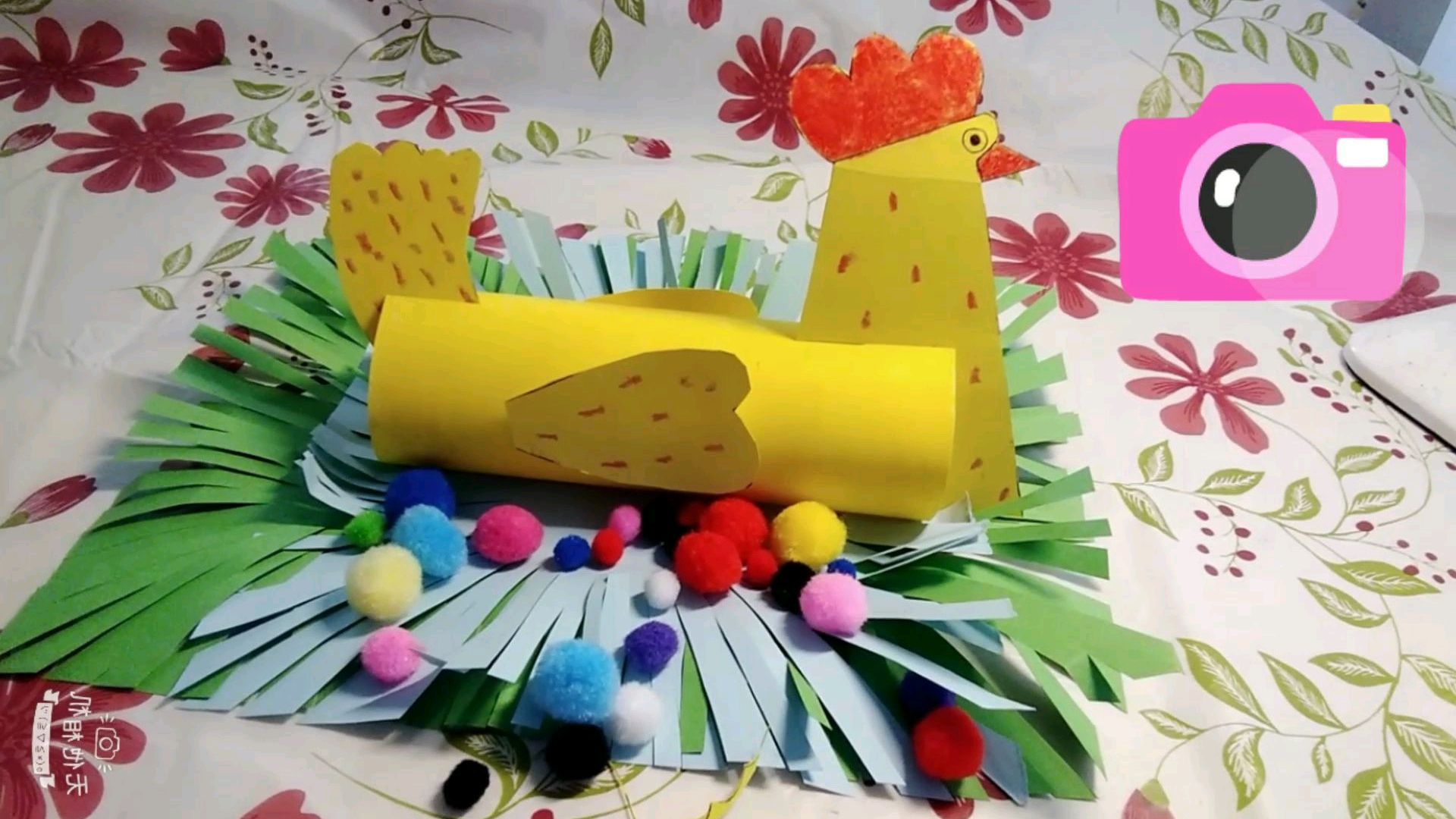 手工制作母鸡孵蛋