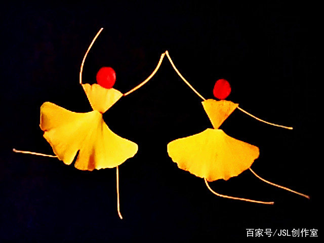 树叶之舞,粘贴画图片