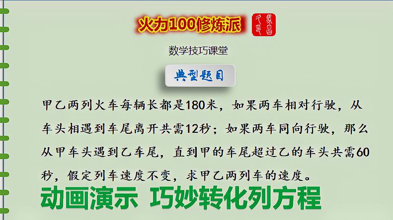 [图]动画演示轻松理解与转化,让你秒懂错车问题,一举打开破题思路