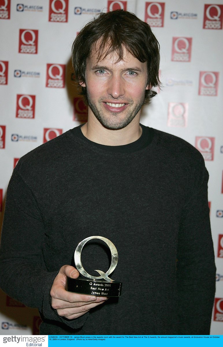 london - october 10:  james blunt poses in the awards room with 