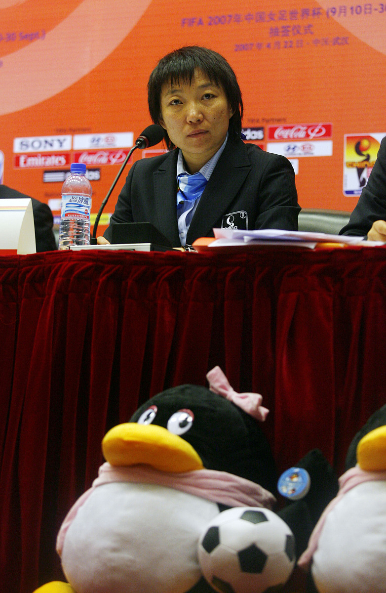 2007年4月22日,武汉,2007年女足世界杯官方网站落户腾讯qq.孙雯+++_++