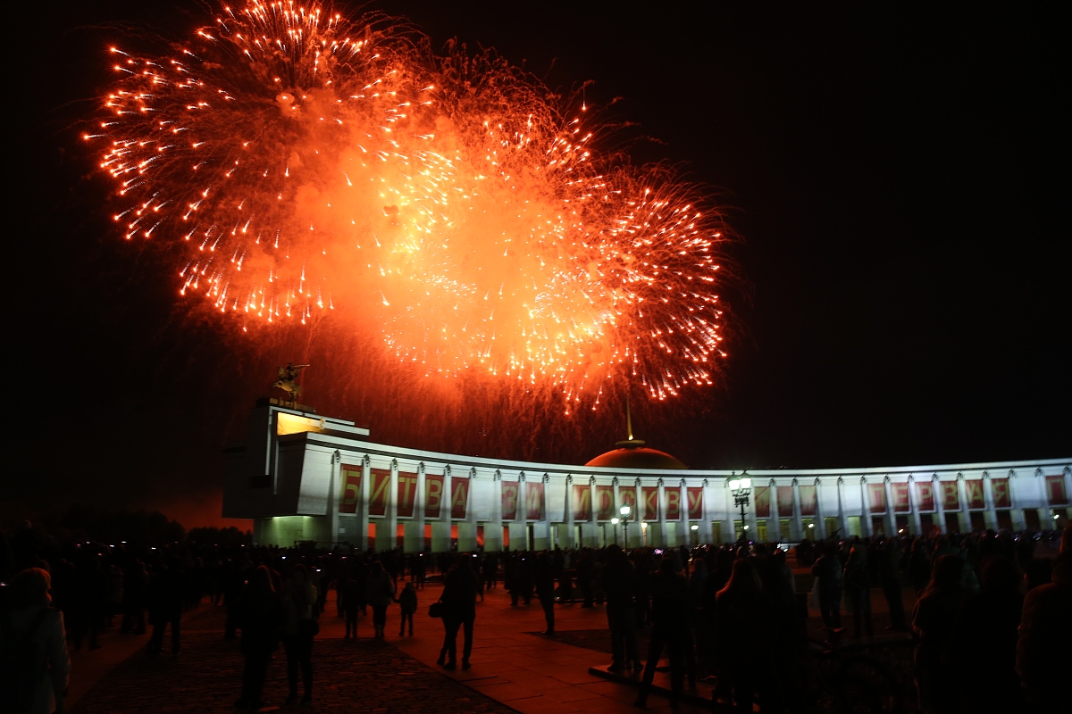 当地时间2017年5月9日,俄罗斯莫斯科,为了纪念卫国战争胜利72周年,盛