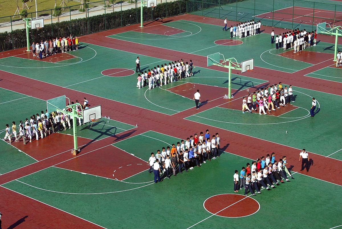 2004年5月19日宁波一中学体育场一景.+++_+++操场,学校