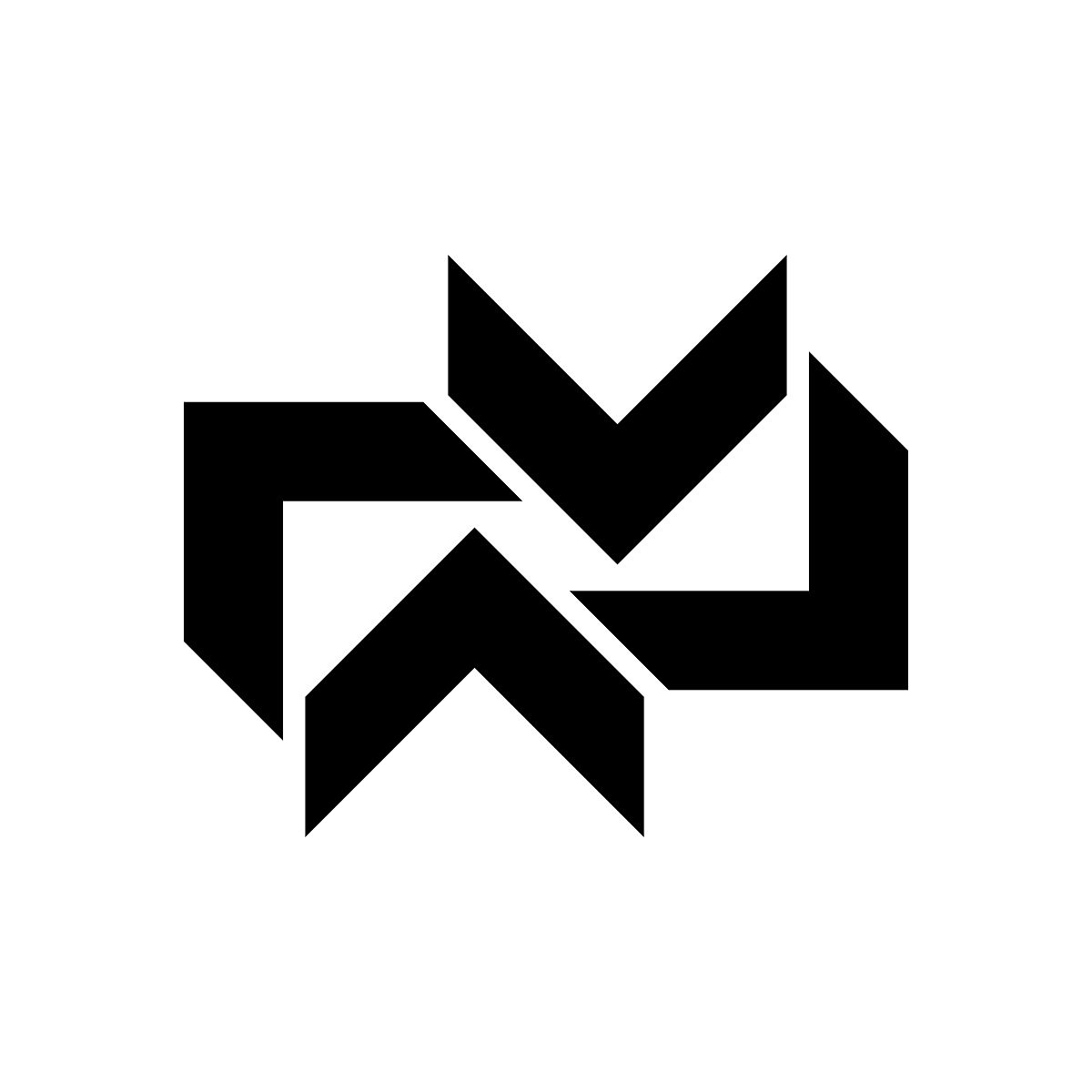 black abstract logo design template