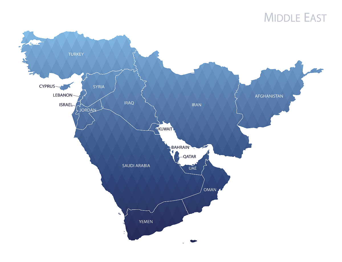 map of middle east