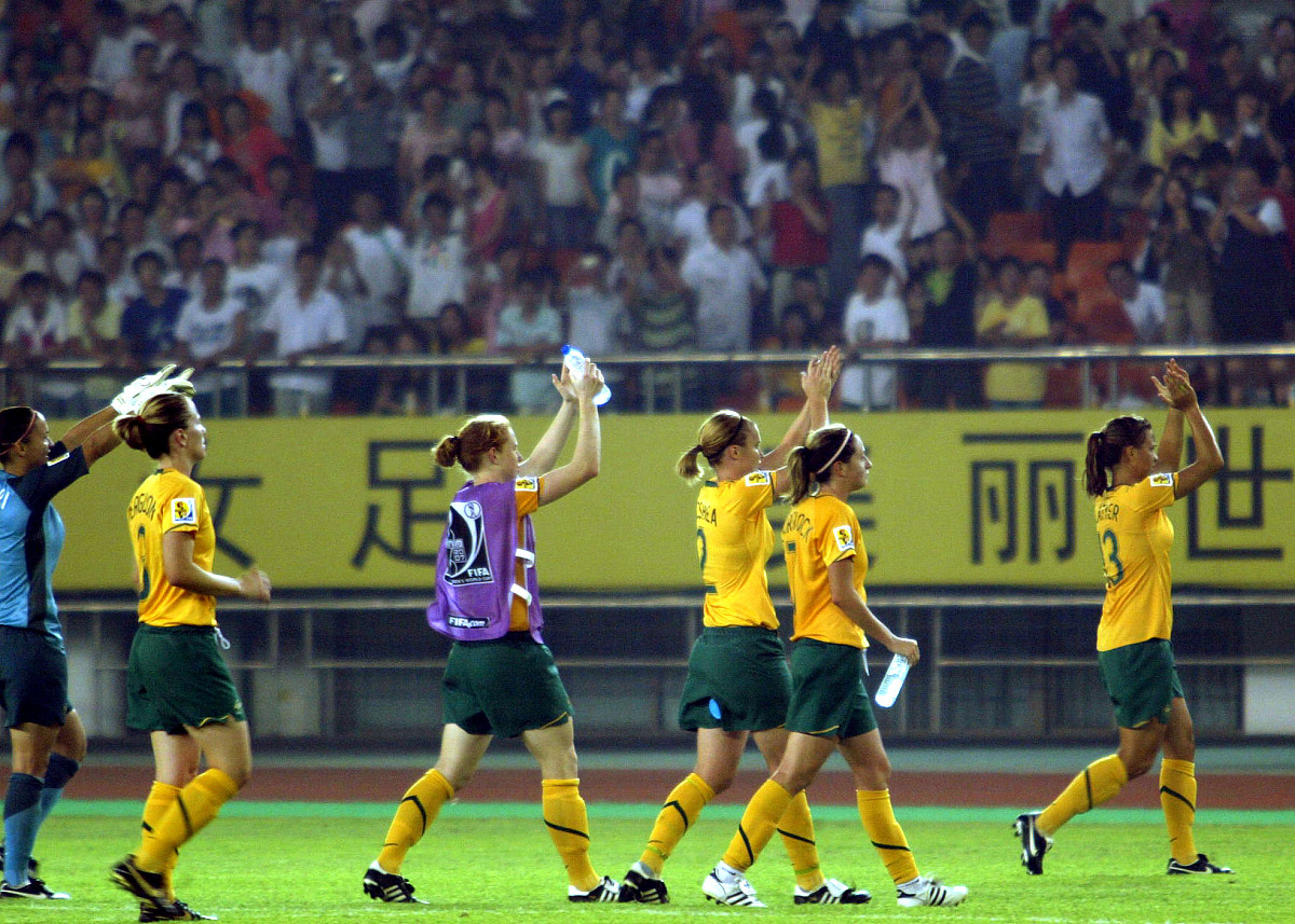 2007年9月12日,中国杭州,女足世界杯c组小组赛,澳大利亚女足4-1战胜加