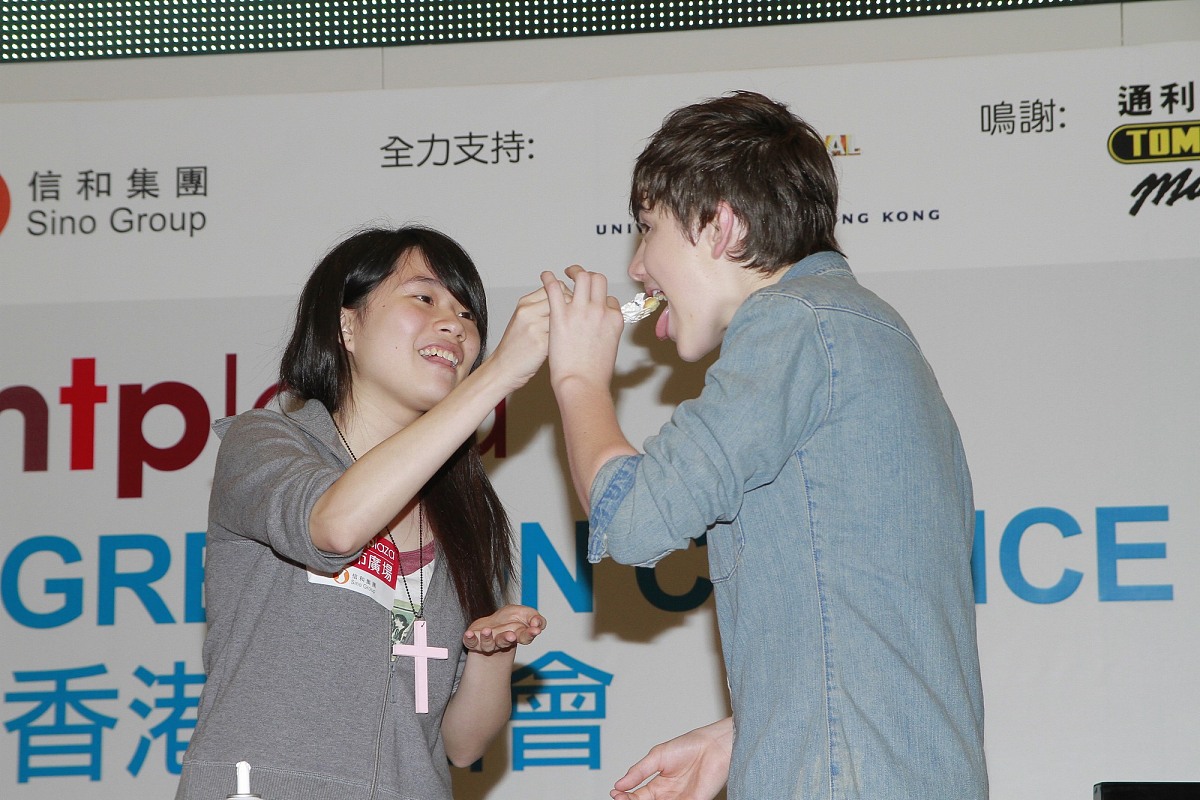 2012年4月29日,香港,美国天才神童格雷森(greyson chance)香港首次见