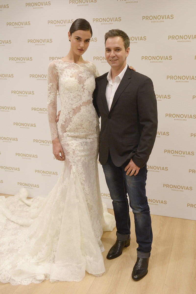2015年5月4日讯,巴塞罗那,当地时间5月4日,pronovias工作室展出收藏礼