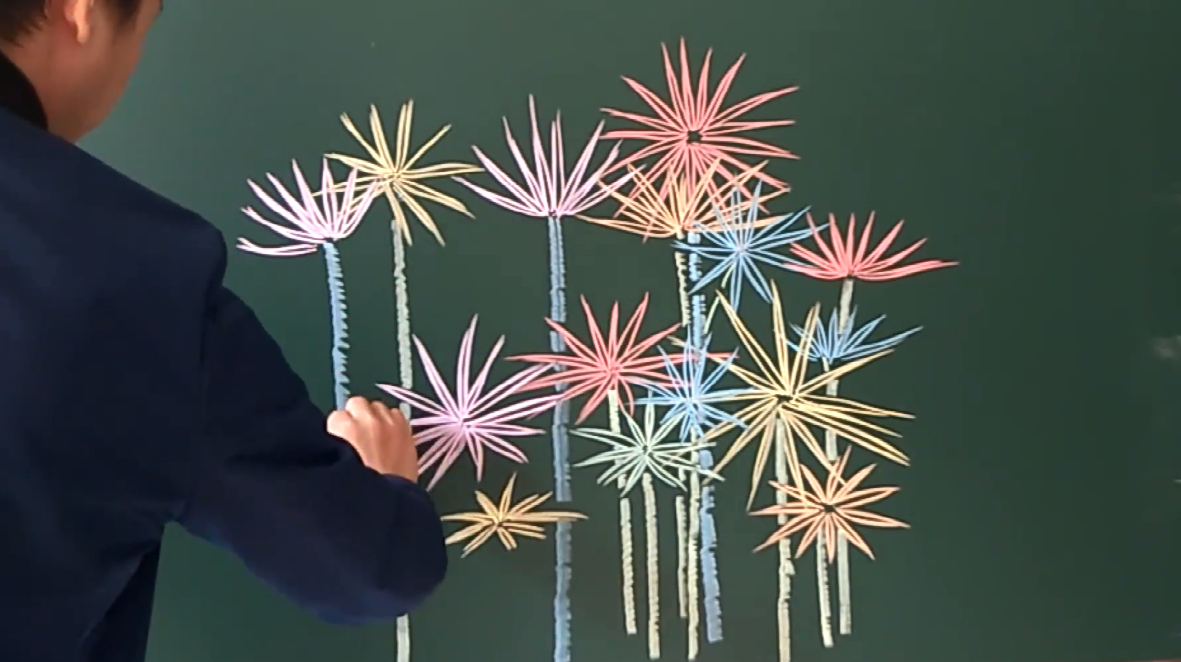 老师教你画漂亮易学的粉笔画,快来学