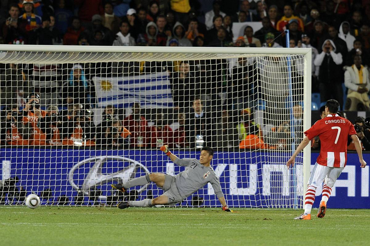 2010年6月29日,南非比勒陀利亚,2010世界杯1/8决赛,巴拉圭vs日本.***_
