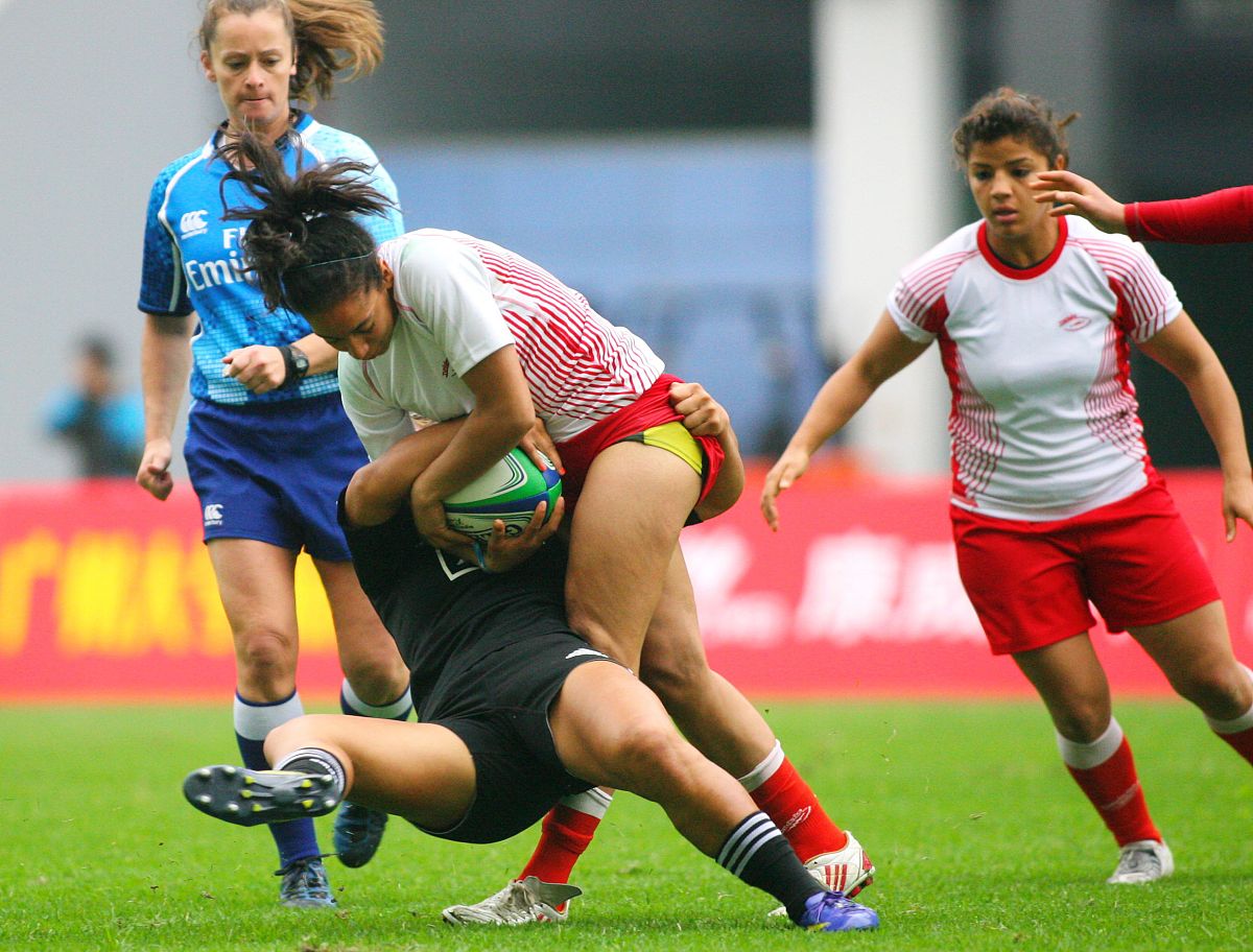 2013年3月30日,广州,2013世界女子七人制橄榄球赛,新西兰vs突尼斯.***