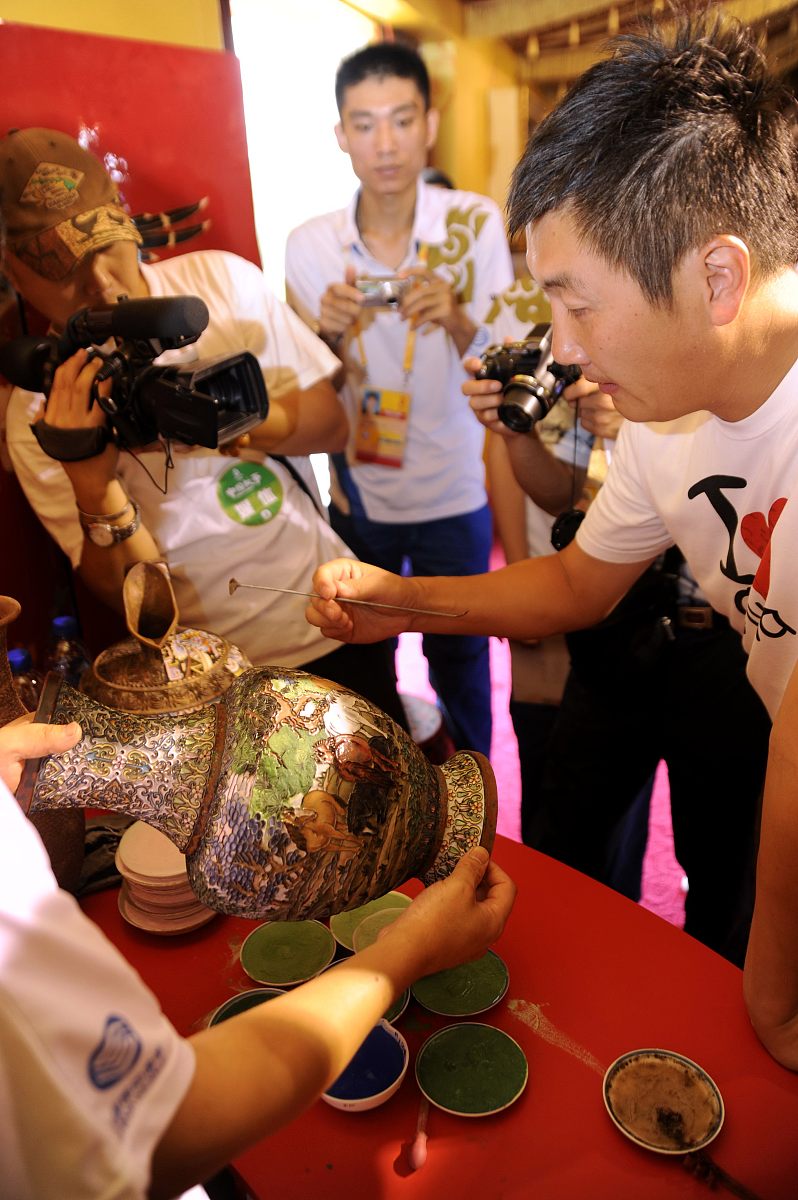 2008年8月9日,北京,《中国故事》大型文化展示活动在奥林匹克中心区正