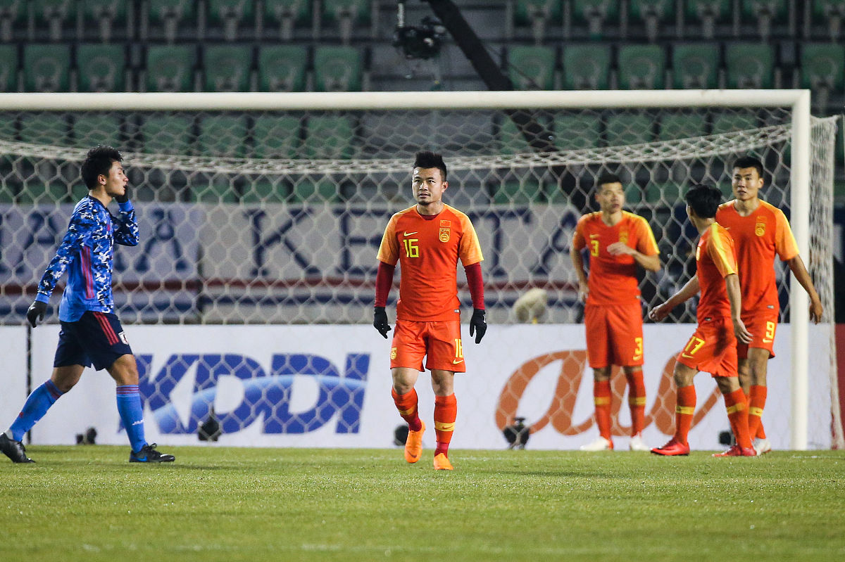 2019年12月10日,韩国,2019东亚杯,中国男足vs日本男足.
