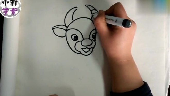 小娅说艺术:牛的简笔画法,可爱温顺