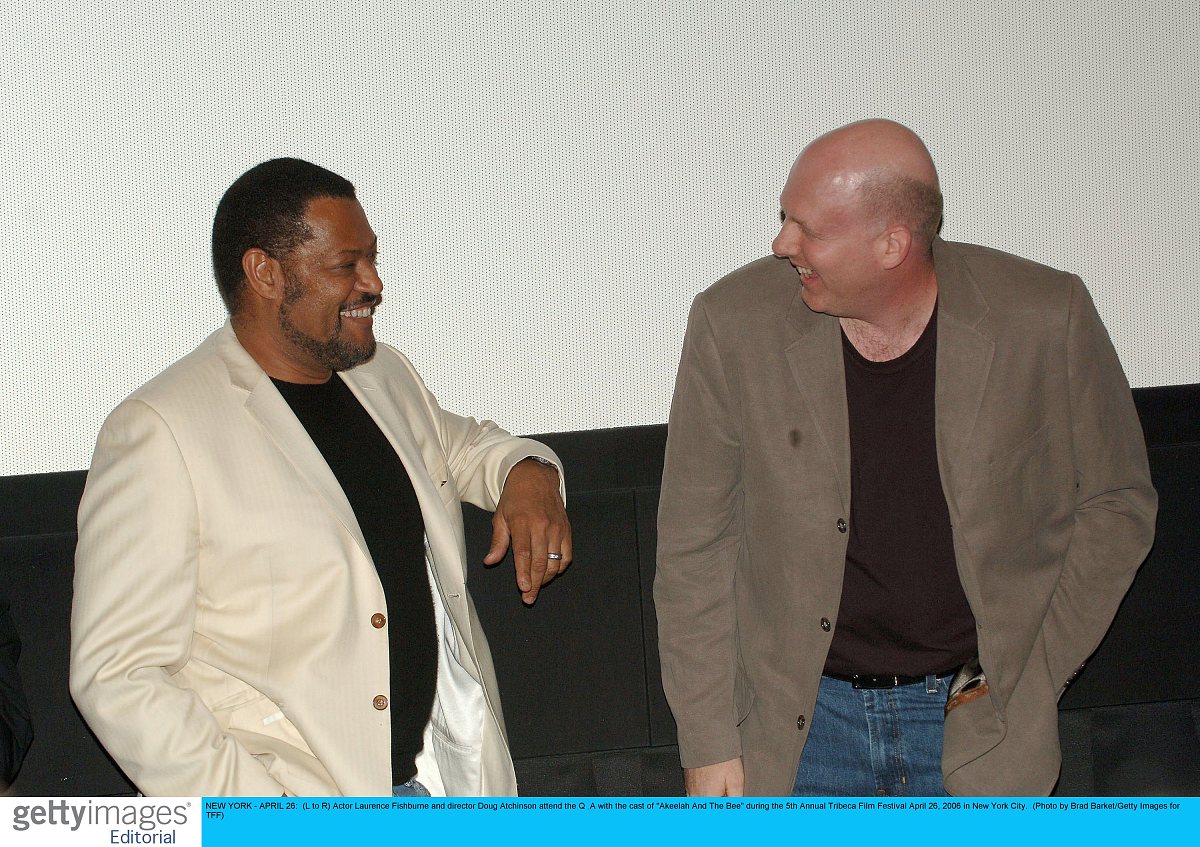 new york - april 26:  (l to r) actor laurence fishburne and dire