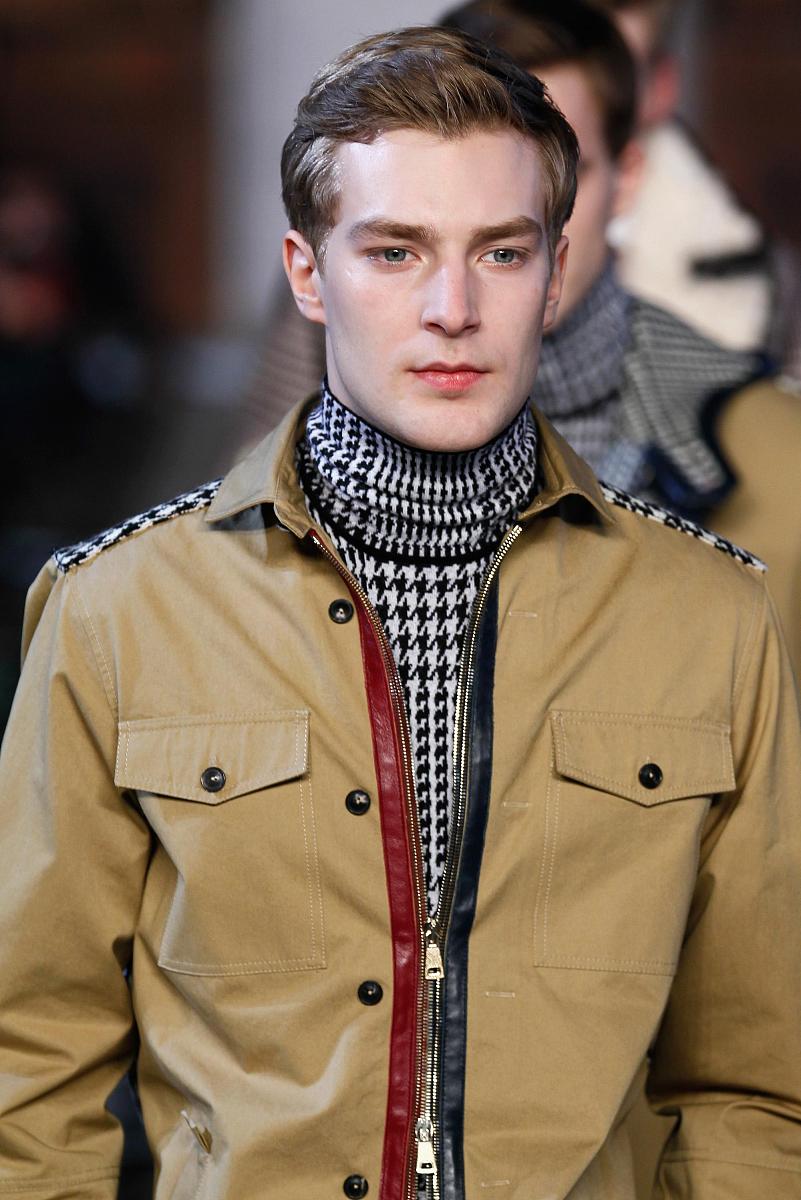 new york, ny - february 08:  a model walks the runway at tommy h