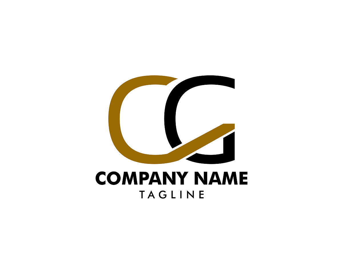 initial letter cg logo template design