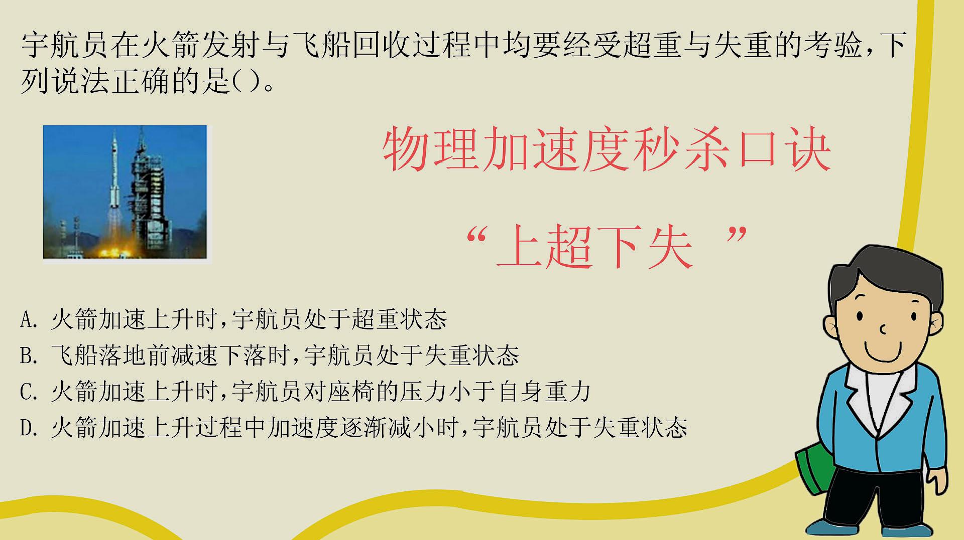 [图]快速判断物体是超重还是失重?四字口诀搞定