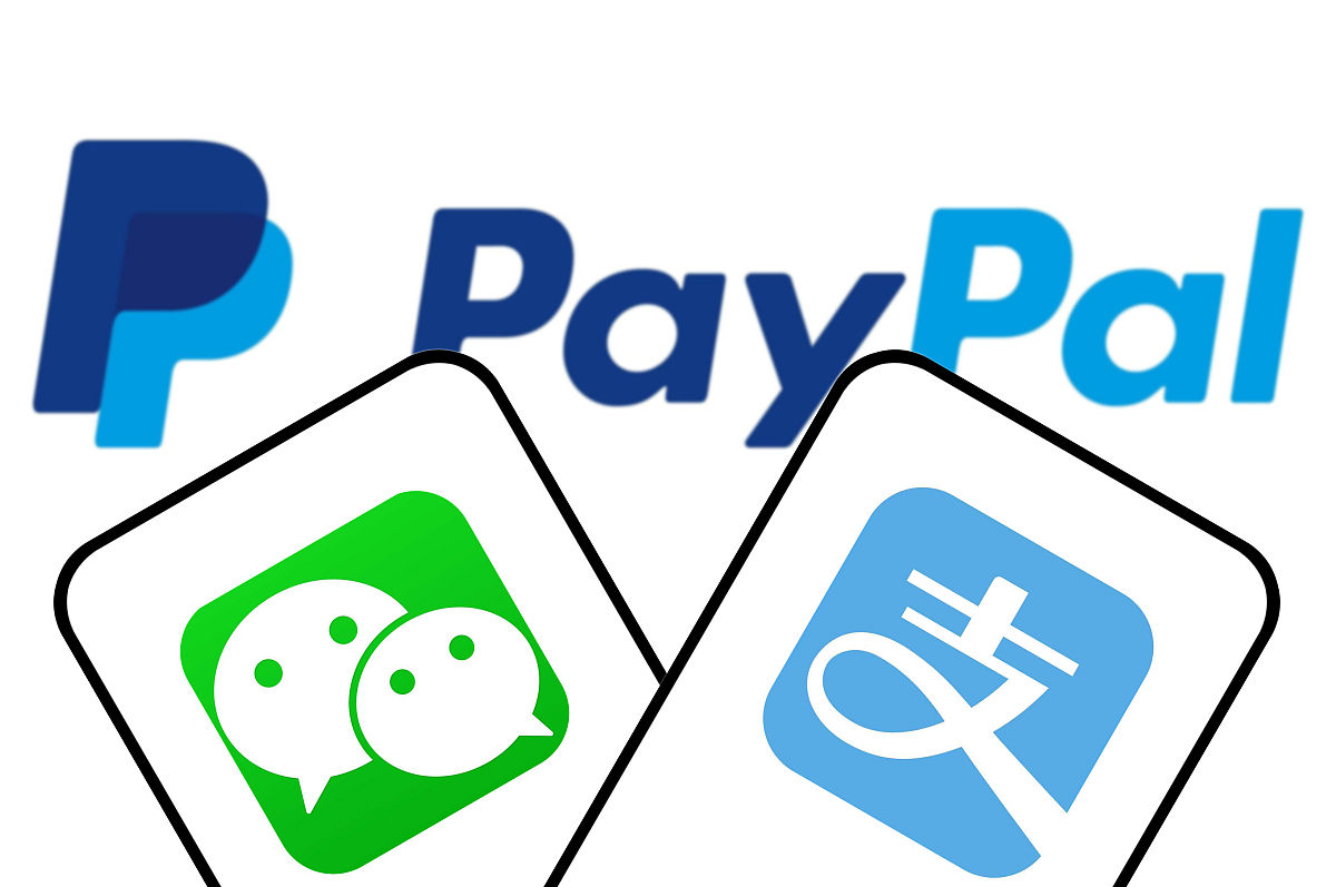 商业配图:支付宝 微信 paypal 微信支付