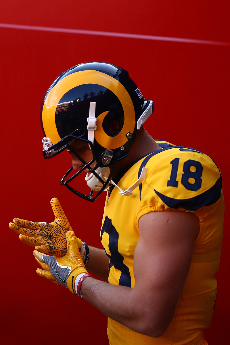santa clara, ca - september 21:  cooper kupp #18 of the los ange