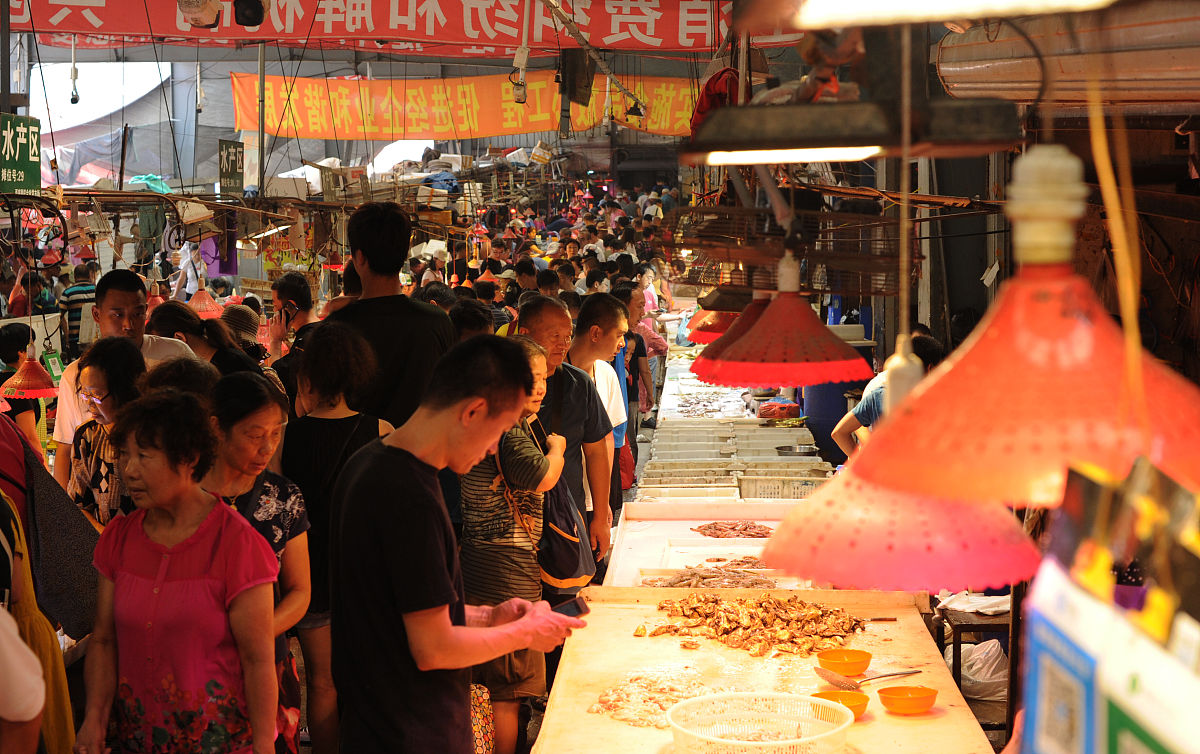 2019年9月8日,大连市民在沙河口区西南路海鲜批发市场购买各类鲜活海